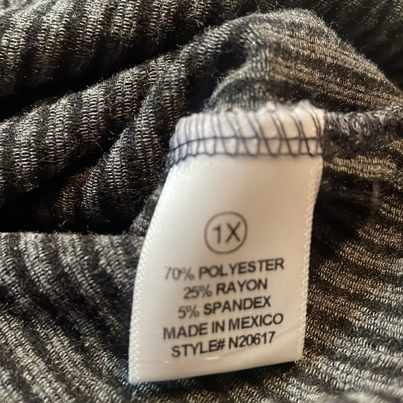 NWT Fashion Nova Keaton Short Sleeve Bodysuit Charcoal Color Size 1X - Picture 4 of 6